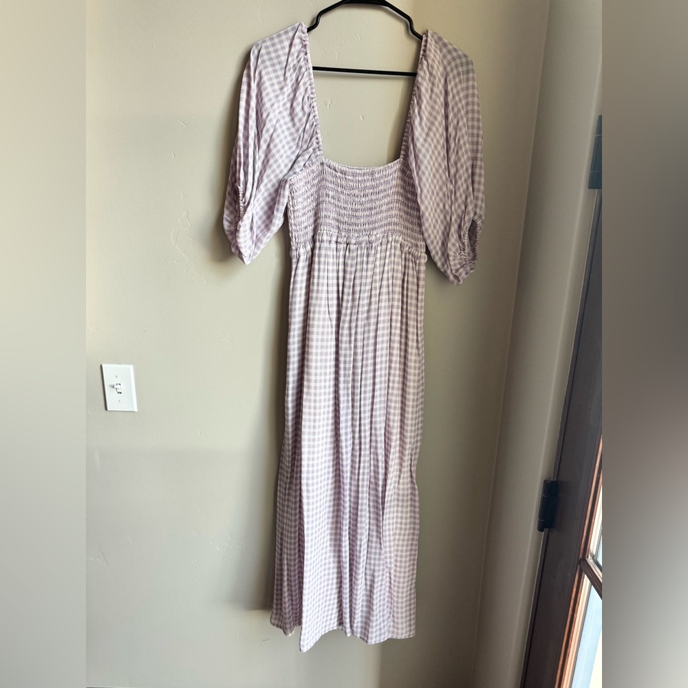 Christy Dawn Katrina Gingham Puff Sleeve Smocked Dress Cottagecore Prairie S - Picture 9 of 9